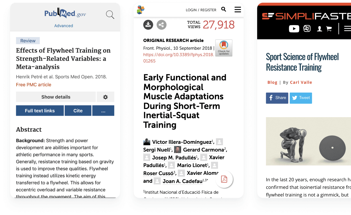 Scientific research on flywheel training 