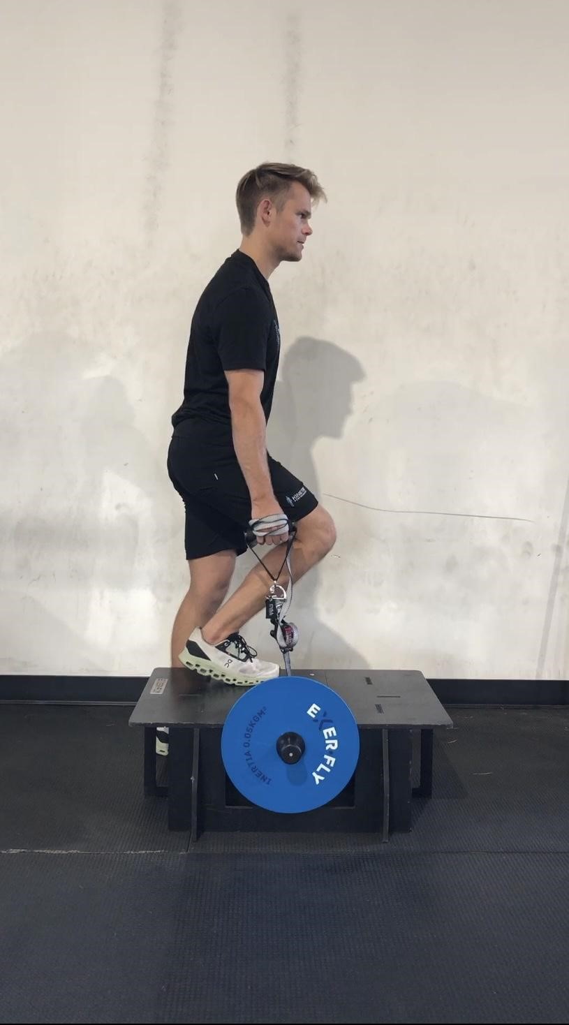 Achilles Eccentric Flywheel Stretching