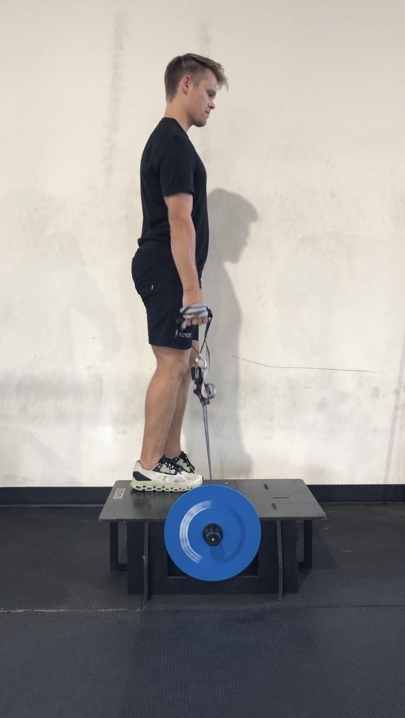 Achilles Flywheel Eccentric Stretching